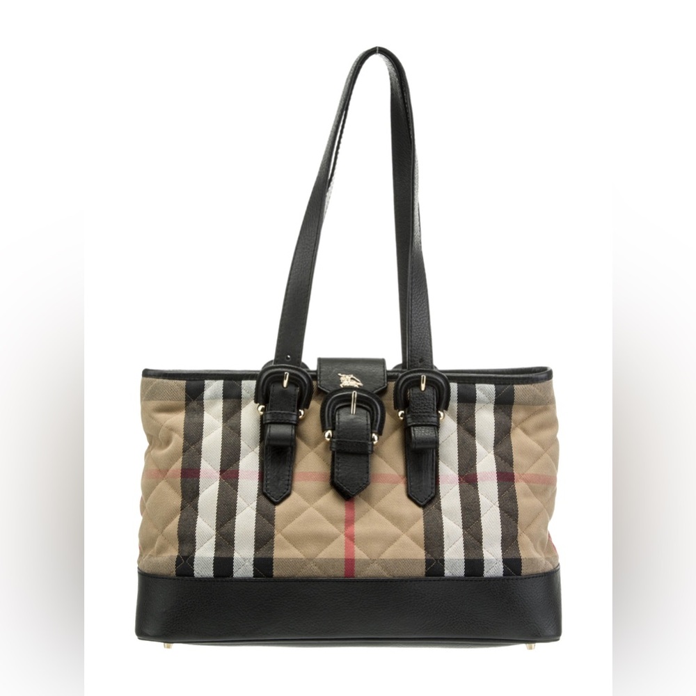 Burberry House Check Quilted Manor Tote - Picture 1 of 4